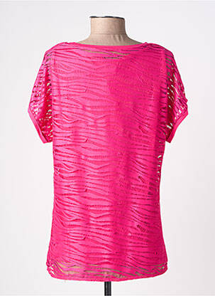 Top stretch manches courtes rose BARBARA LEBEK femme