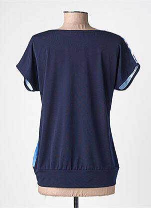 Top stretch manches courtes bleu NURIA VILARDAGA femme