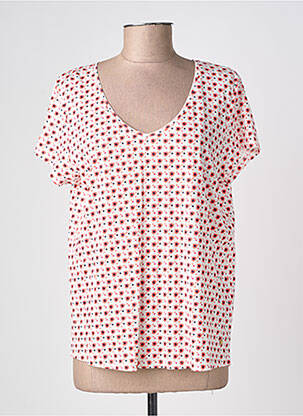 T-shirt coupe droite manches courtes orange C'EST BEAU LA VIE femme