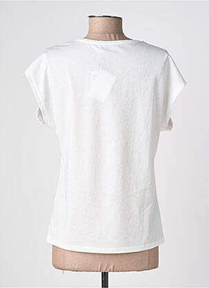 T-shirt sérigraphie manches courtes blanc JULIE GUERLANDE femme