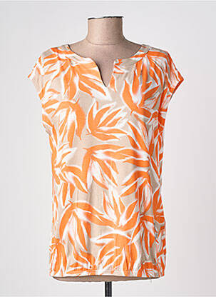Top stretch manches courtes orange BARBARA LEBEK femme