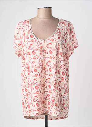 T-shirt imprimé fantaisie manches courtes rose C'EST BEAU LA VIE femme