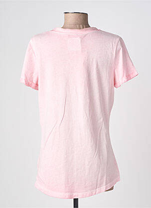 T-shirt col v manches courtes rose BARBARA LEBEK femme