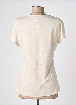 Top stretch manches courtes beige KALISSON femme