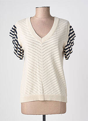 Top stretch manches courtes beige LOLA ESPELETA femme