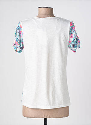 Top tissage crêpe manches courtes bleu JULIE GUERLANDE femme