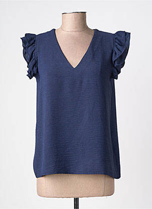 Top manches courtes manches courtes bleu CHARMING GIRL femme