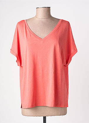 T-shirt col v manches courtes rouge LOLA ESPELETA femme
