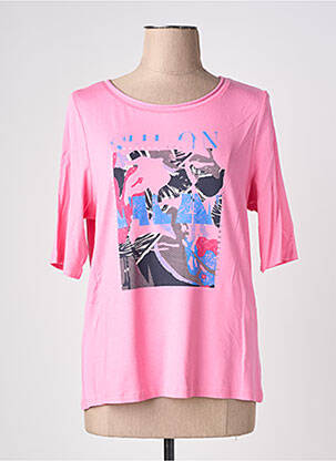 T-shirt manches 3/4 manches 3/4 rose BARBARA LEBEK femme