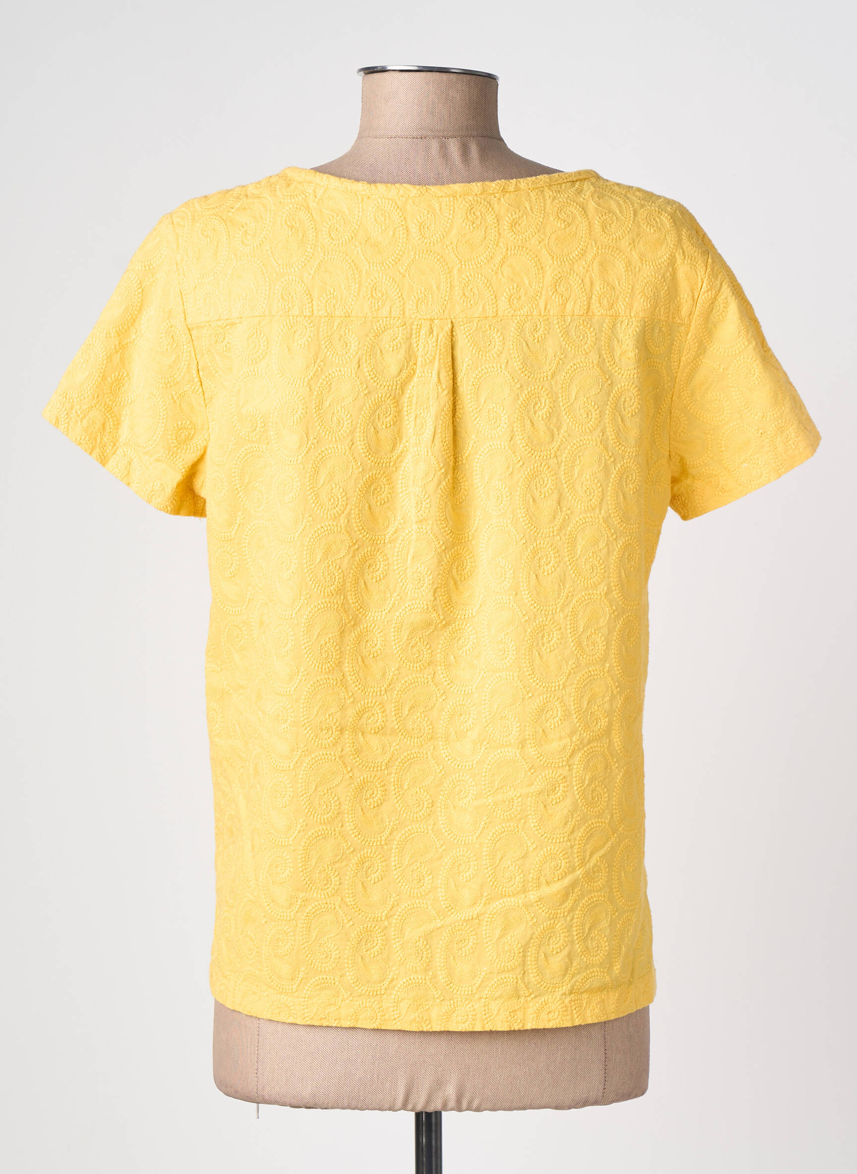 T-shirt coupe cintrée manches courtes jaune C'EST BEAU LA VIE femme