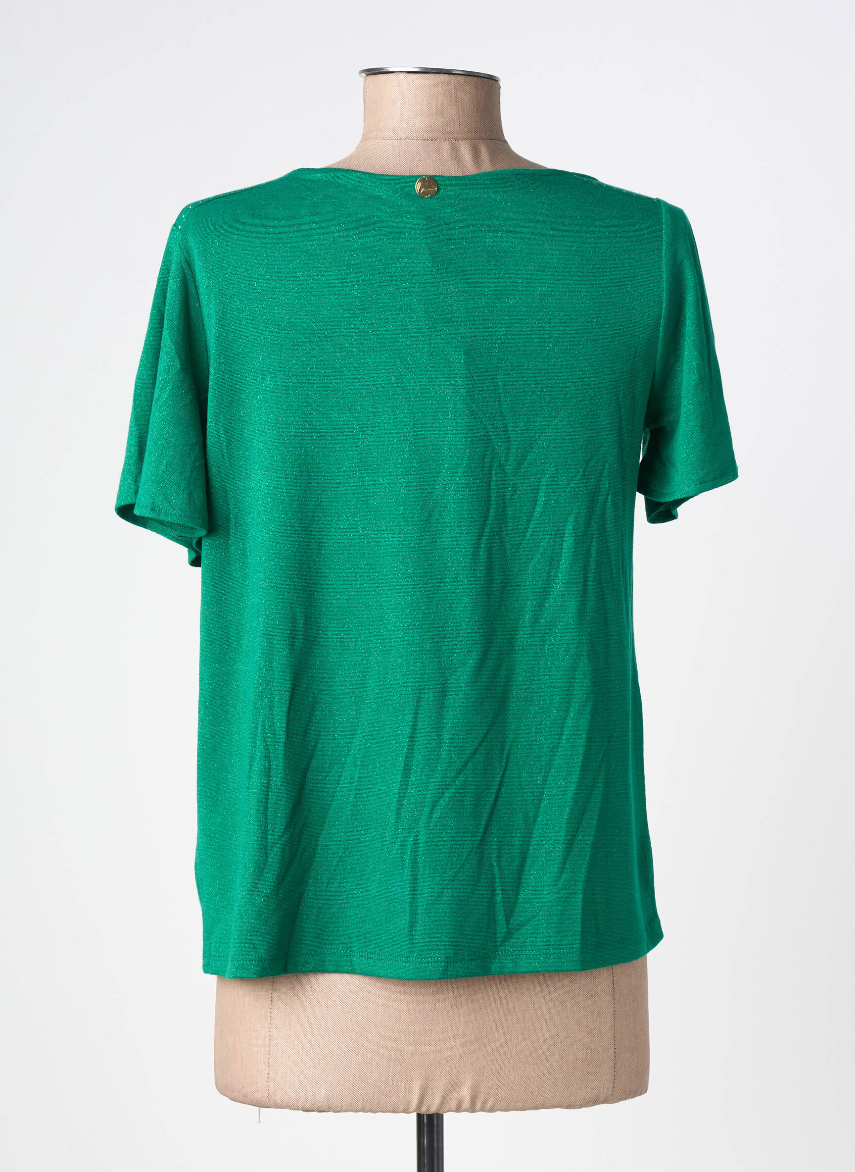 T-shirt coupe droite manches courtes vert LOLA ESPELETA femme