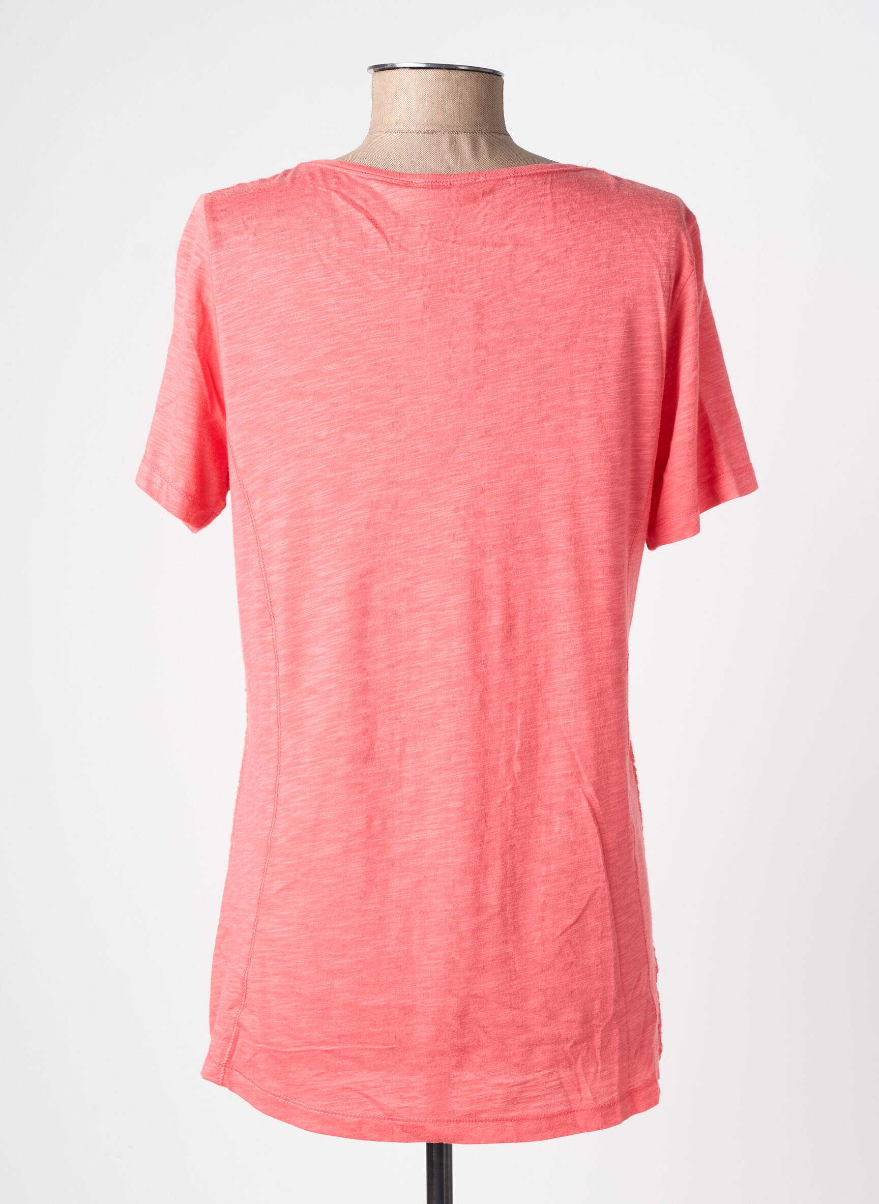 Top stretch manches courtes rose BAGORAZ femme