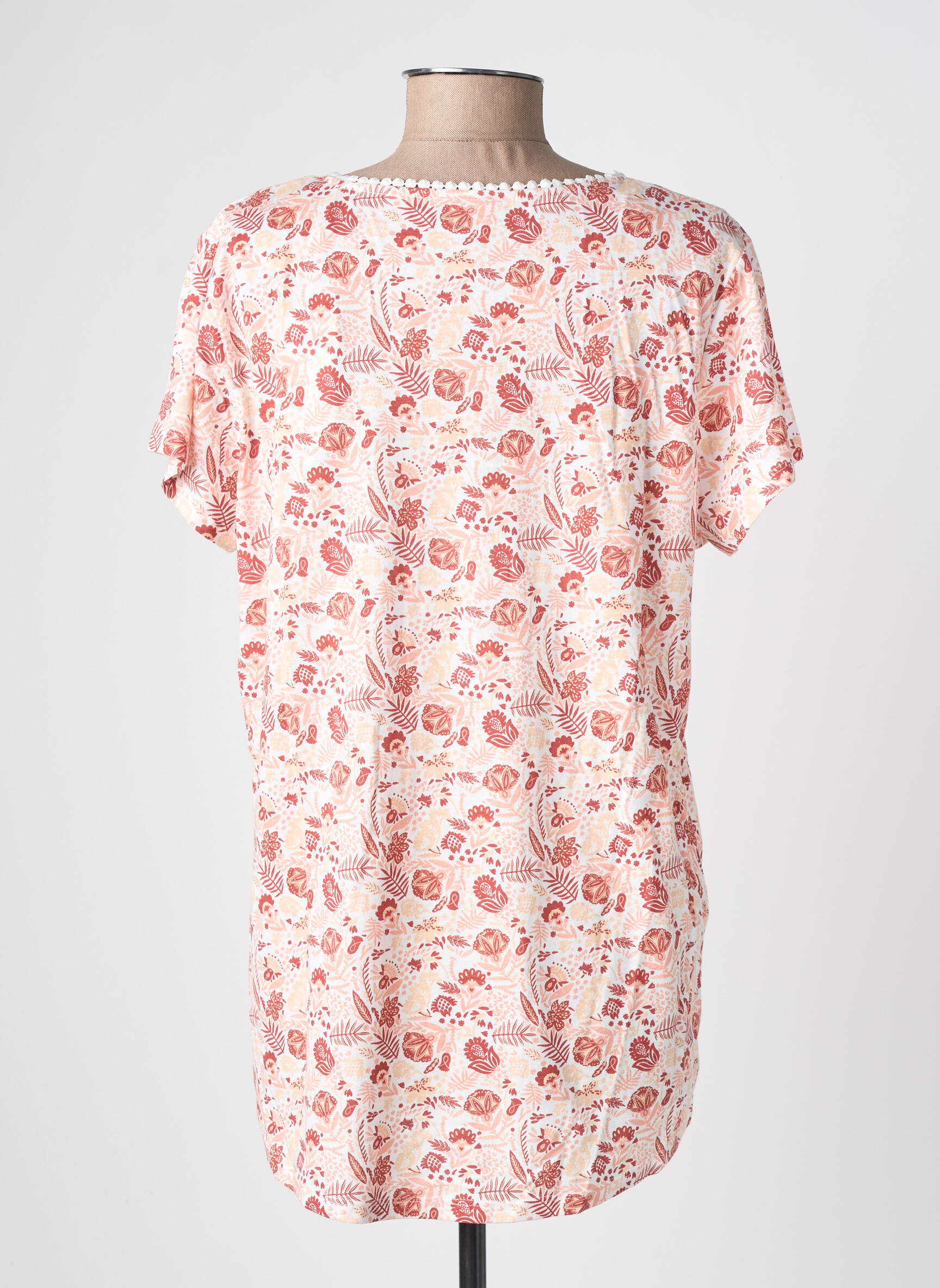 T-shirt imprimé fantaisie manches courtes rose C'EST BEAU LA VIE femme