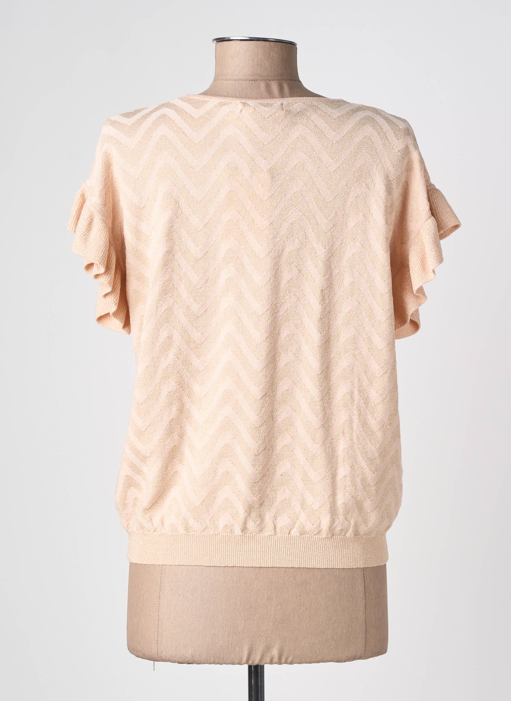 Top stretch manches courtes rose TRIPODE femme