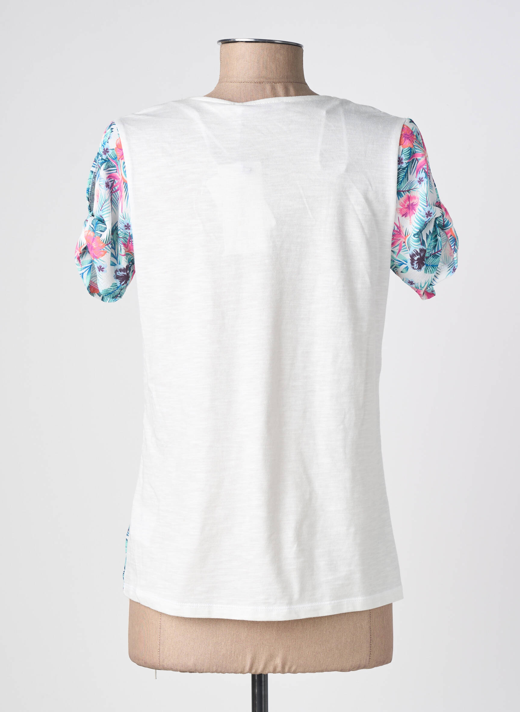 Top manches courtes manches courtes bleu JULIE GUERLANDE femme