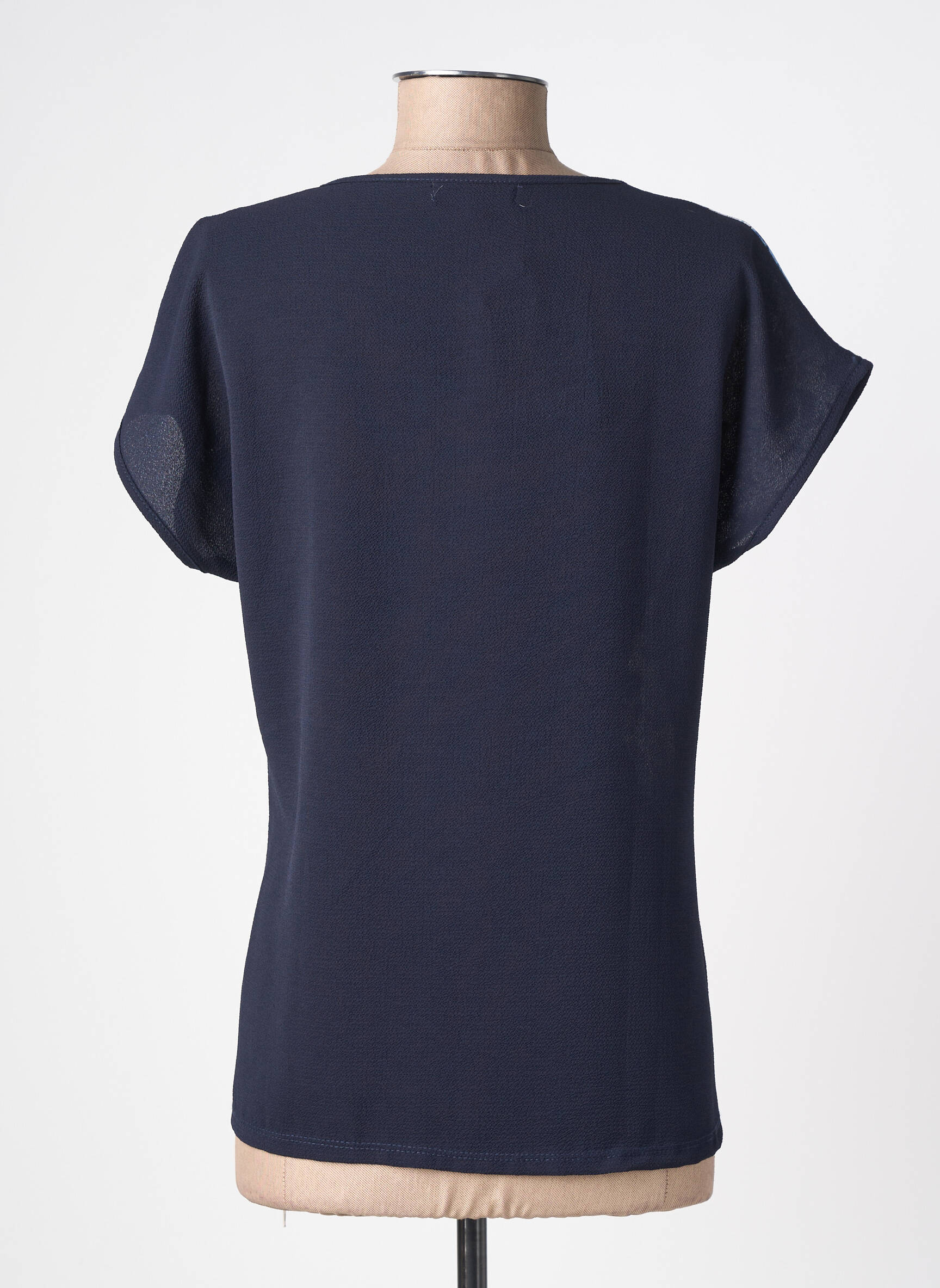 Top stretch manches courtes bleu NURIA VILARDAGA femme