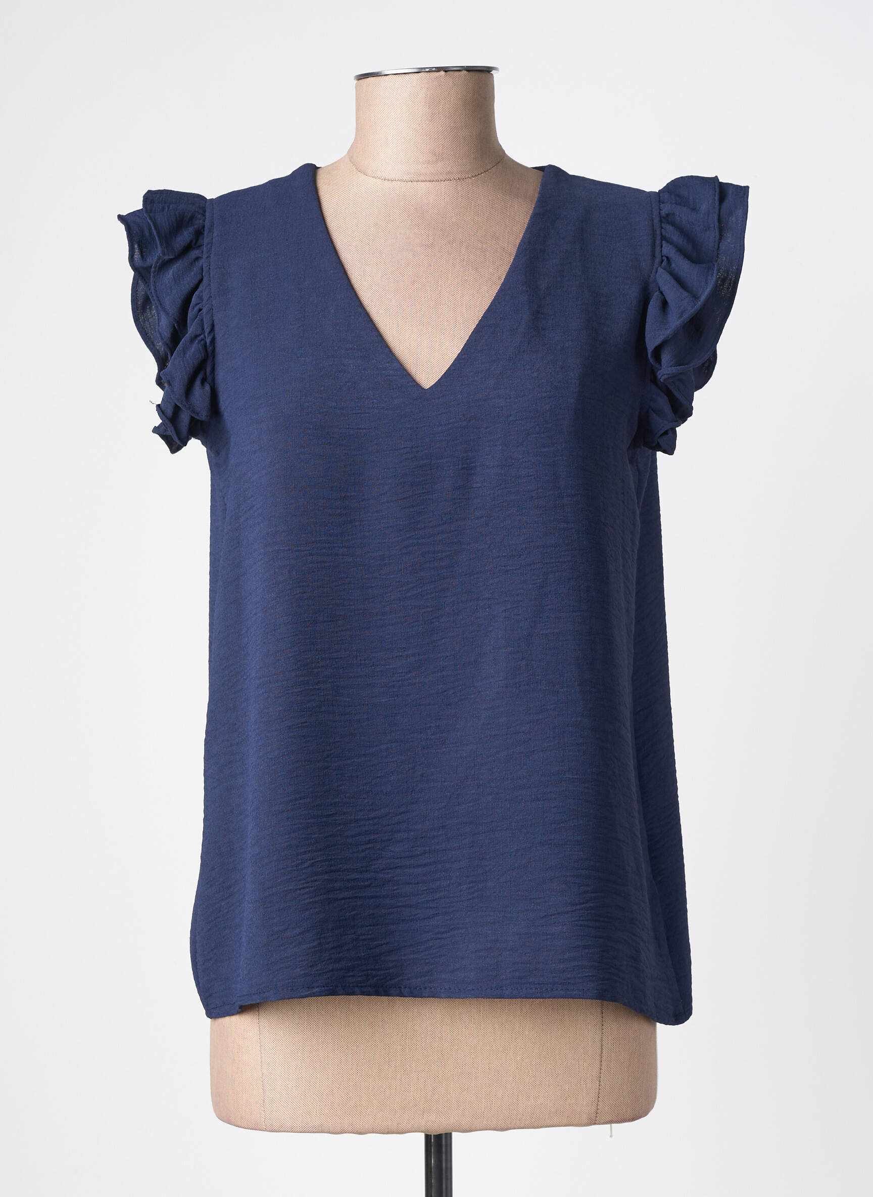 Top manches courtes manches courtes bleu CHARMING GIRL femme