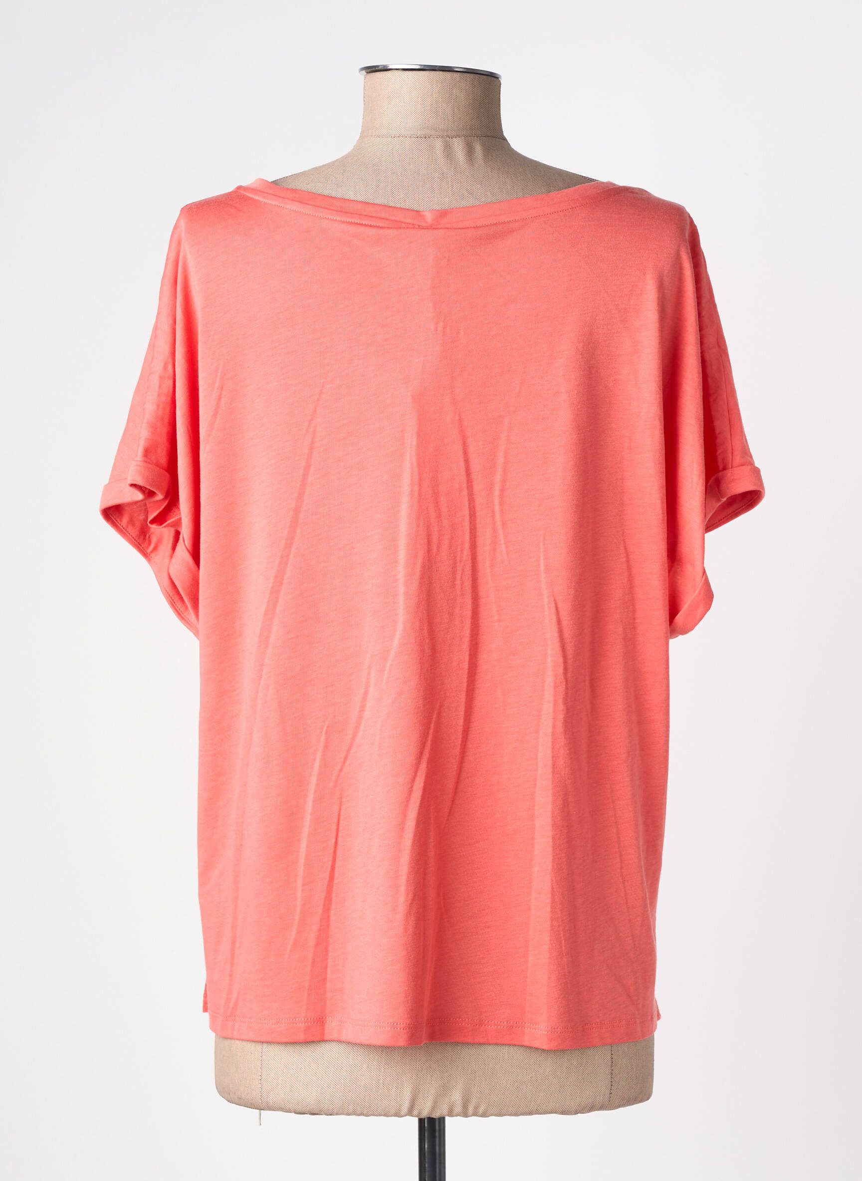 T-shirt col v manches courtes rouge LOLA ESPELETA femme