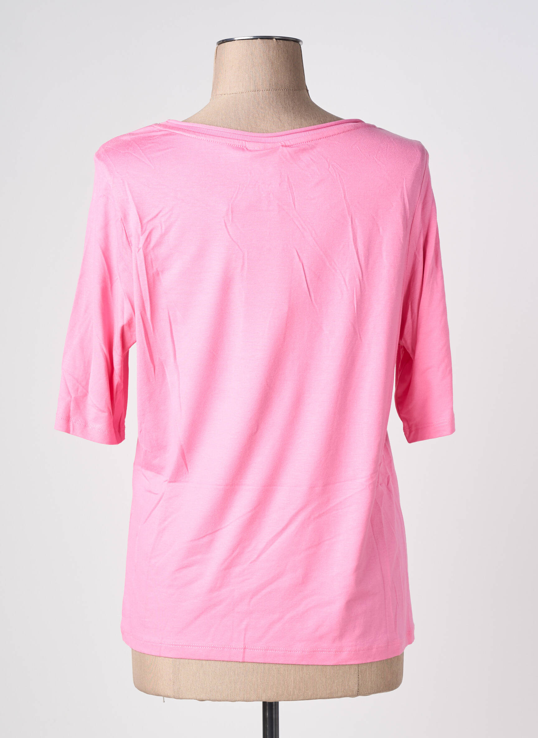 T-shirt manches 3/4 manches 3/4 rose BARBARA LEBEK femme