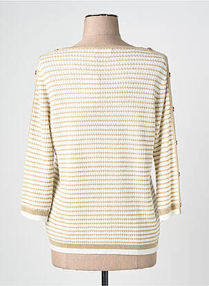Pull maille souple et aérée manches 3/4 or TRIPODE femme