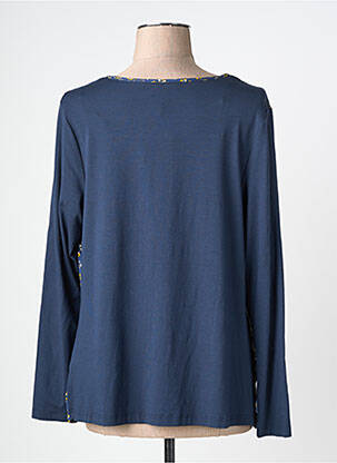 T-shirt manches longues manches longues bleu BARBARA LEBEK femme