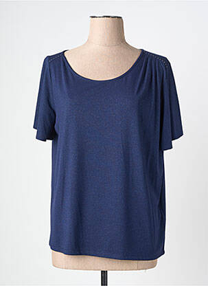T-shirt coupe droite manches courtes bleu LOLA ESPELETA femme