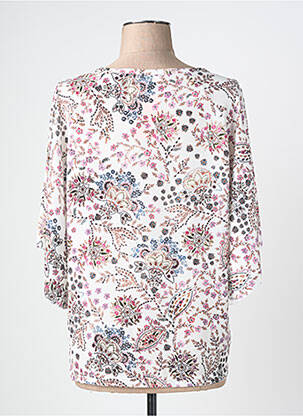 Blouse imprimé fleurs manches courtes blanc THE STYLE femme