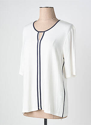T-shirt stretch manches courtes blanc BARBARA LEBEK femme