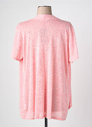 Top stretch manches courtes rose QUATRE VINGT JOURS femme