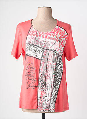 T-shirt stretch manches courtes rose BAGORAZ femme