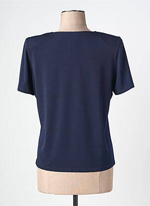Top stretch manches courtes bleu NAYAT femme