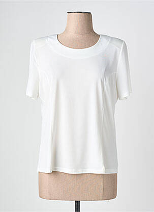 Top stretch manches courtes blanc NAYAT femme