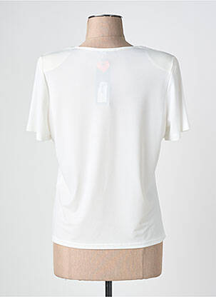 Top stretch manches courtes blanc NAYAT femme