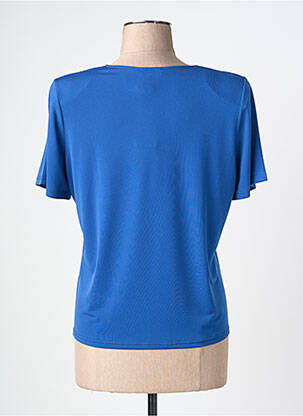 Top stretch manches courtes bleu NAYAT femme