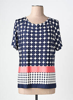 T-shirt stretch manches courtes bleu NAYAT femme