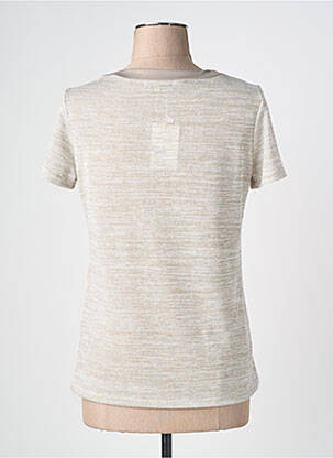 T-shirt coupe droite manches courtes beige NURIA VILARDAGA femme