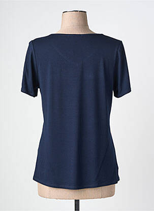T-shirt coupe droite manches courtes bleu NURIA VILARDAGA femme