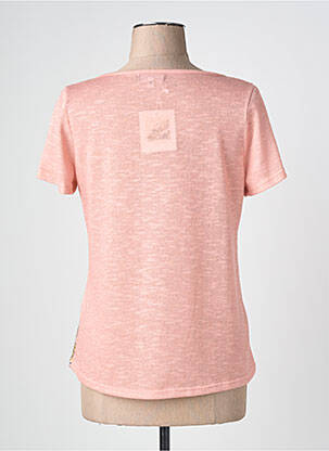 T-shirt col v manches courtes rose NURIA VILARDAGA femme