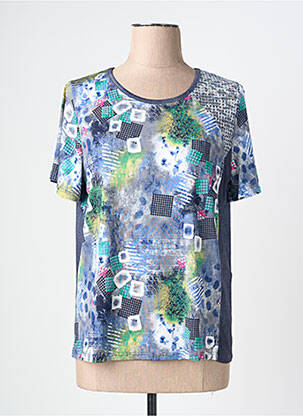 T-shirt coupe droite manches courtes bleu NAYAT femme