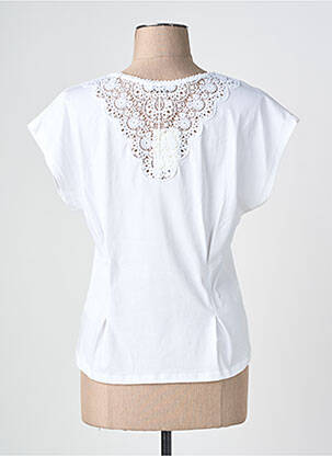 T-shirt stretch manches courtes blanc SAMSARA BY LIS femme