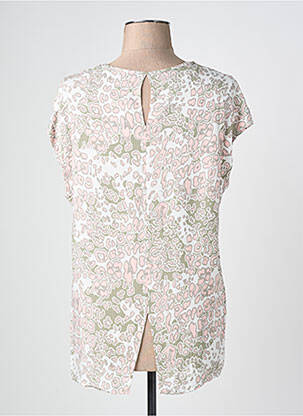 Blouse tissage popeline manches courtes rose BARBARA LEBEK femme