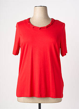 T-shirt stretch manches courtes rouge BARBARA LEBEK femme