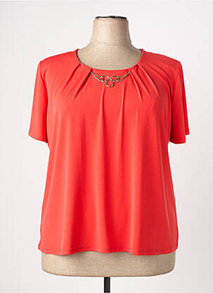 Top stretch manches courtes rouge NAYAT femme