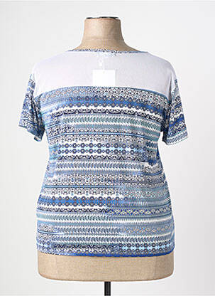 T-shirt imprimé fantaisie manches courtes bleu NURIA VILARDAGA femme