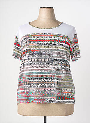 T-shirt imprimé fantaisie manches courtes rouge NURIA VILARDAGA femme