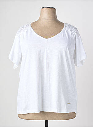 T-shirt coupe droite manches courtes blanc AGATHE & LOUISE femme