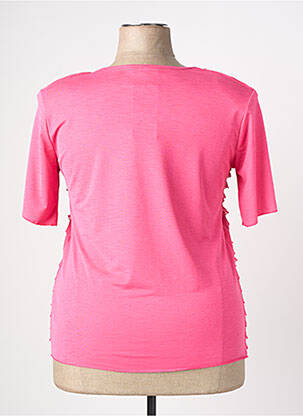Top stretch manches courtes rose PLURIELLES femme