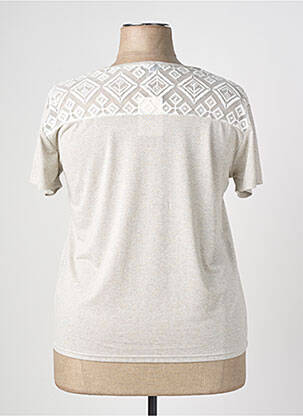 T-shirt stretch manches courtes argent NURIA VILARDAGA femme