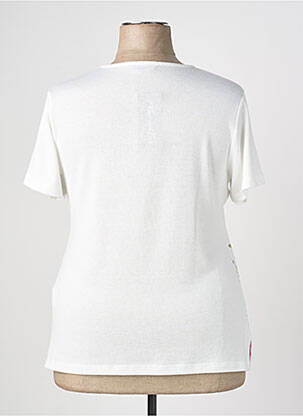 T-shirt coupe cintrée manches courtes blanc PLURIELLES femme
