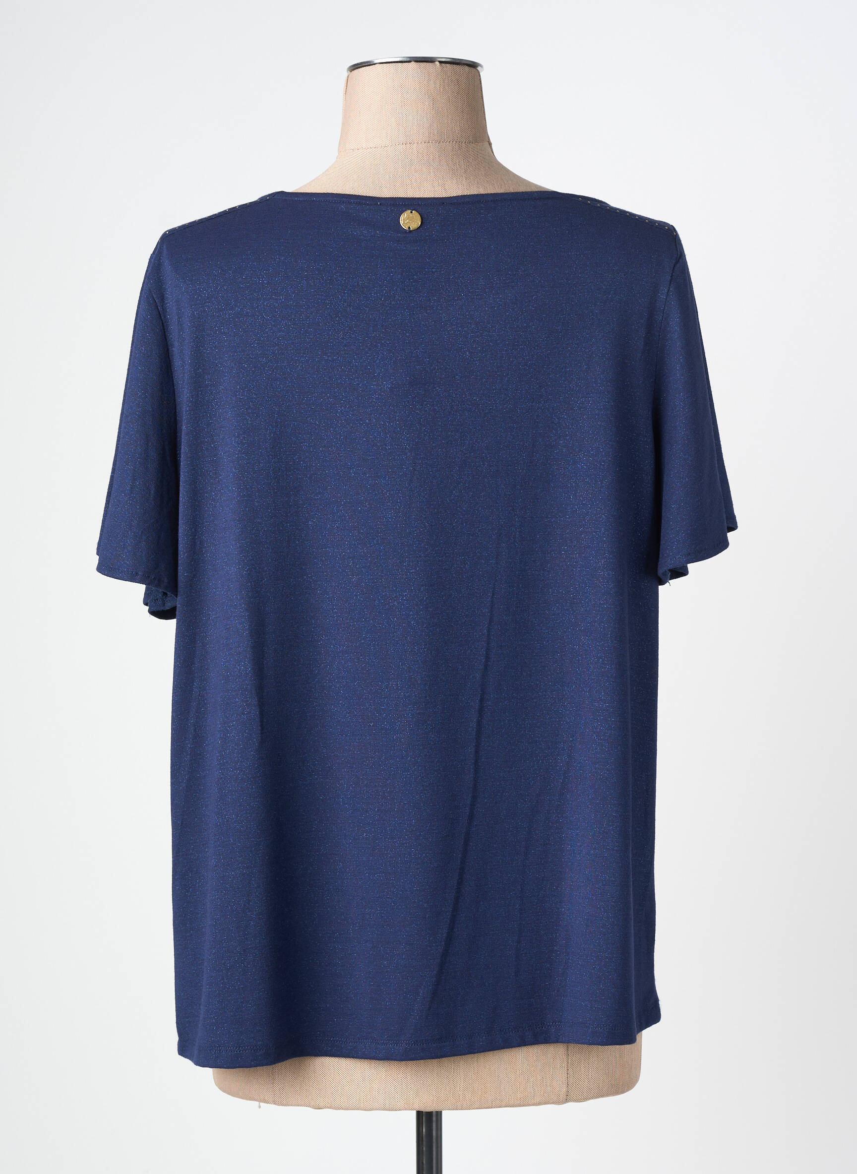 T-shirt coupe droite manches courtes bleu LOLA ESPELETA femme